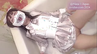 Nana1japan NANA squirting masturbation with wine pluck